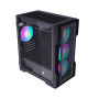 Корпус 1stPlayer T3-4F1-BK Black без БП