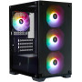 Корпус 1stPlayer X2-M-BK-4F7 Black без БЖ