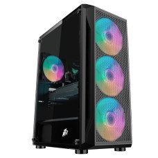 Корпус 1stPlayer X5-3G6P-1G6 Black без БП
