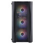 Корпус 1stPlayer X3-M-BK-4F1 Black без БЖ