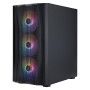 Корпус 1stPlayer X3-M-BK-4F1 Black без БЖ