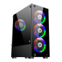 Корпус 1stPlayer V2-A-4R1 Color LED Black без БП