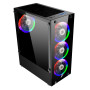 Корпус 1stPlayer V2-A-4R1 Color LED Black без БП