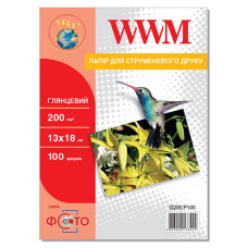 Фотобумага WWM Photo глянцевая 200г/м2 13х18см 100л (G200.P100)