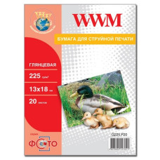 Фотобумага WWM Photo глянцевая 225г/м2 13х18см 20л (G225.P20)