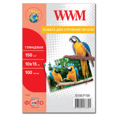 Фотобумага WWM Photo глянцевая 150г/м2 10x15см 100л (G150.F100)