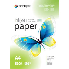 Фотобумага PrintPro глянцевая 180г/м2 A4 500л (PGE180500A4)