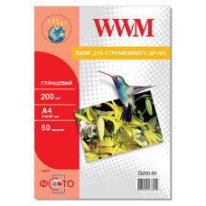 Фотобумага WWM Photo глянцевая 200г/м2 А4 50л (G200.50)