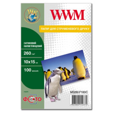 Фотобумага WWM Photo сатиновая полуглянцевая 260г/м2 10х15см 100л (MS260.F100/C)