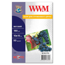 Фотобумага WWM Photo матовая 180г/м2 10x15см 50л (M180.F50)