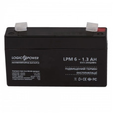 Аккумуляторная батарея LogicPower LPM 6V 1.3AH (LPM 6 - 1.3 AH) AGM