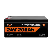 Акумуляторна батарея LogicPower 24V 200 AH (5120Wh) Smart BT для ДБЖ (BMS 100A/50А) LiFePO4