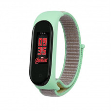 Ремешок BeCover Nylon Style для Xiaomi Mi Smart Band 5 Green/Sand (705419)