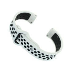 Ремешок BeCover Nike Style для Xiaomi Amazfit Bip/Bip Lite/Bip S Lite/GTR 42mm/GTS/TicWatch S2/TicWatch E White-Black (705705)