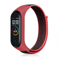 Ремешок BeCover Nylon Style для Xiaomi Mi Smart Band 5 Black/Red (705416)