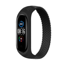 Ремешок BeCover Elastic Nylon Style для Xiaomi Mi Smart Band 5/Mi Smart Band 6 Size S Black (706145)