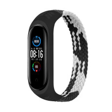 Ремешок BeCover Elastic Nylon Style для Xiaomi Mi Smart Band 5/Mi Smart Band 6 Size M Black/White (706147)