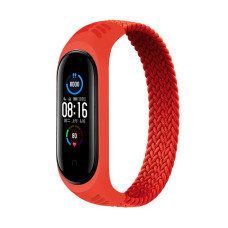 Ремешок BeCover Elastic Nylon Style для Xiaomi Mi Smart Band 5/Mi Smart Band 6 Size M Red (706155)
