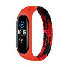 Ремешок BeCover Elastic Nylon Style для Xiaomi Mi Smart Band 5/Mi Smart Band 6 Size S Black/Red (706135)