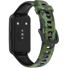 Ремінець BeCover Modern Style для Huawei Band 7/Honor Band 7 Black-Green (709447)