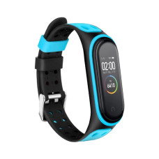 Ремешок BeCover Colour Style для Xiaomi Mi Smart Band 5/Mi Smart Band 6 Black-Blue (705154)