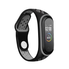 Ремешок BeCover Nike Style для Xiaomi Mi Smart Band 5/Mi Smart Band 6 Black-Gray (705151)
