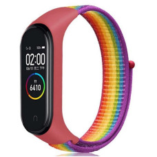 Ремешок BeCover Nylon Style для Xiaomi Mi Smart Band 7 Red-Rainbow (707669)