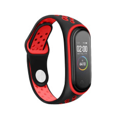 Ремешок BeCover Nike Style для Xiaomi Mi Smart Band 5 Black-Red (705153)