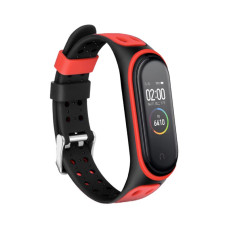 Ремешок BeCover Colour Style для Xiaomi Mi Smart Band 5/Mi Smart Band 6 Black-Red (705157)