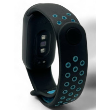 Ремінець BeCover Vents Style для Xiaomi Mi Smart Band 9 Black Blue (711982)