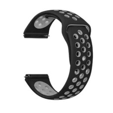 Ремешок BeCover Nike Style для Xiaomi Amazfit Bip/Bip Lite/Bip S Lite/GTR 42mm/GTS/TicWatch S2/TicWatch E Black-Grey (705702)