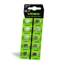 Батарейка Videx Alkaline AG13/LR44 BL 10 шт.
