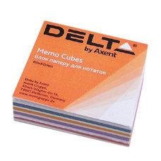 Бумага для заметок Delta by Axent "MIX" 80Х80Х20мм, unglued (D8011)