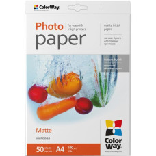 Бумага ColorWay A4 190г Matte 50ст. (PM190050A4)