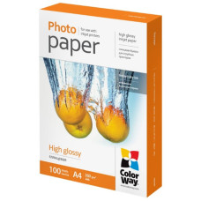 Бумага ColorWay A4 260г glossy 100ст, карт.уп. (PG260100A4)