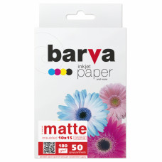 Бумага Barva 10x15,180 g/m2, matt, 50арк (A180-254)