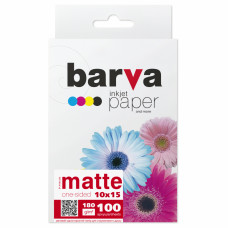 Бумага Barva 10x15, 180 g/m2, matt, 100арк (A180-255)