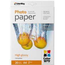 Бумага ColorWay A4 230г Glossy 20ст (PG230020A4)