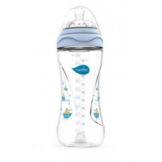Бутылочка для кормления Nuvita Mimic 330 мл 4м+ антиколиковая, голубая (NV6050Blue)