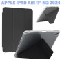 Чохол-книжка BeCover Ultra Slim Origami Transparent з кріпленням Apple Pencil для Apple iPad Air 11" M2 2024 Black (711389)