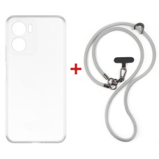 Чохол-накладка Dengos для Motorola Moto G06/G06 Power Clear (DG-KM-CCRB-29) + ремінець