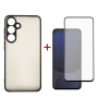 Чохол-накладка Dengos Matt для Samsung Galaxy S25 FE Black (DG-KM-168) + захисне скло