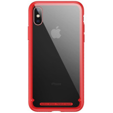 Чехол-накладка Baseus See-through Glass для Apple iPhone X Red (WIAPIPHX-YS09)