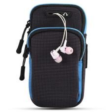 Спортивный чехол на руку BeCover BC0011 6.5" Black/Blue (705343) + органайзер для наушников