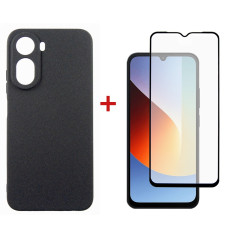Чохол-накладка Dengos Carbon для Xiaomi Redmi A7 Pro Black (DG-KM-202) + захисне скло