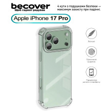 Чохол-накладка BeCover Anti-Shock для Apple iPhone 17 Pro Clear (713797)