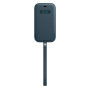 Чохол на руку Apple Leather Sleeve with MagSafe для Apple iPhone 12/12 Pro Baltic Blue (MHYD3)