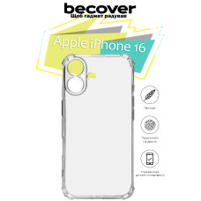 Чохол-накладка BeCover Anti-Shock для Apple iPhone 16 Clear (712110)