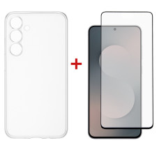 Чохол-накладка Dengos Soft для Samsung Galaxy S25 FE SM-S731 Clear (DG-KM-172) + захисне скло