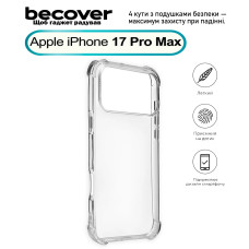 Чохол-накладка BeCover Anti-Shock для Apple iPhone 17 Pro Max Clear (713799)